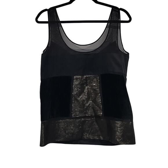 NWT Diane von Furstenberg Emoi Sequin Embellished Velvet Shell Blouse, 10 - Picture 3 of 10